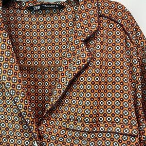 Zara High-Lo Hem Silky Top